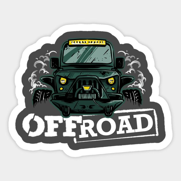 Off Road Jeep Offroad Jeep Sticker TeePublic